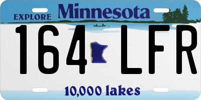 MN license plate 164LFR