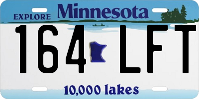 MN license plate 164LFT