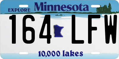 MN license plate 164LFW