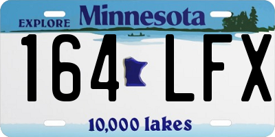 MN license plate 164LFX