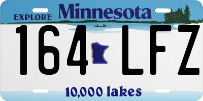 MN license plate 164LFZ