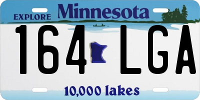MN license plate 164LGA