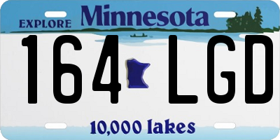 MN license plate 164LGD