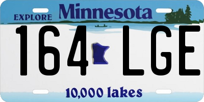 MN license plate 164LGE