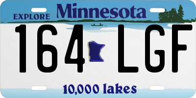 MN license plate 164LGF