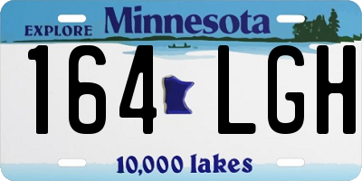 MN license plate 164LGH