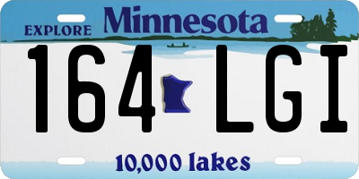 MN license plate 164LGI