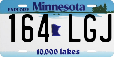 MN license plate 164LGJ