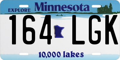 MN license plate 164LGK