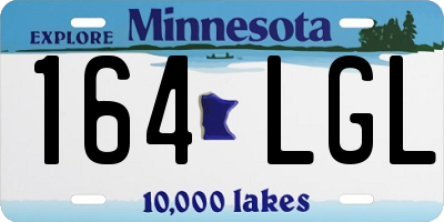 MN license plate 164LGL