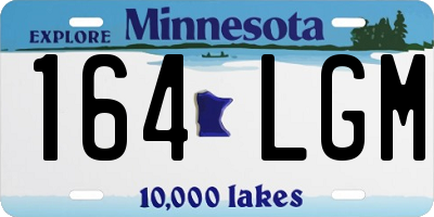 MN license plate 164LGM