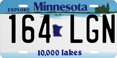 MN license plate 164LGN