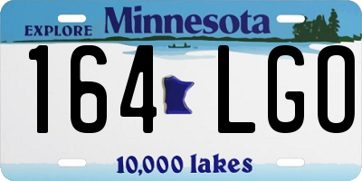 MN license plate 164LGO