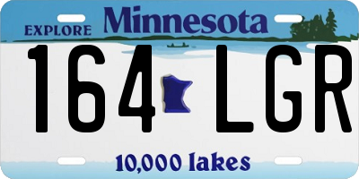MN license plate 164LGR