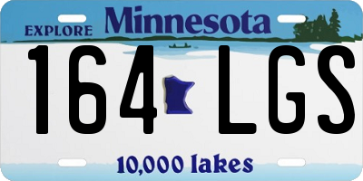 MN license plate 164LGS