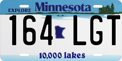 MN license plate 164LGT
