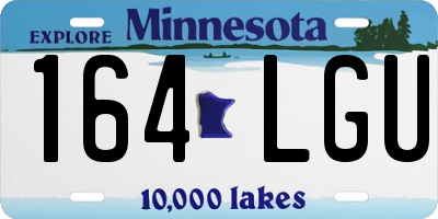 MN license plate 164LGU