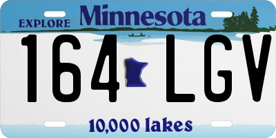 MN license plate 164LGV