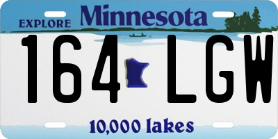 MN license plate 164LGW