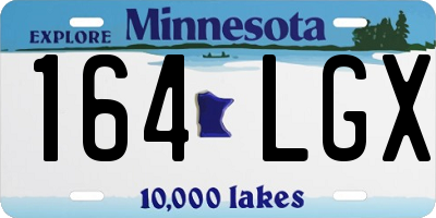 MN license plate 164LGX
