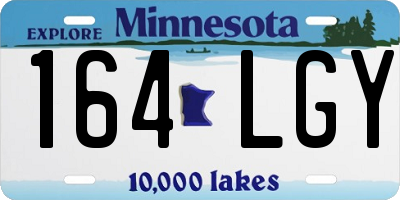 MN license plate 164LGY