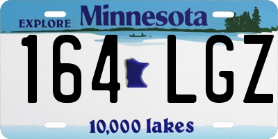 MN license plate 164LGZ