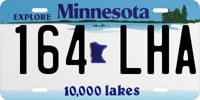 MN license plate 164LHA