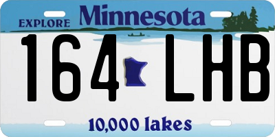 MN license plate 164LHB