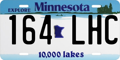 MN license plate 164LHC