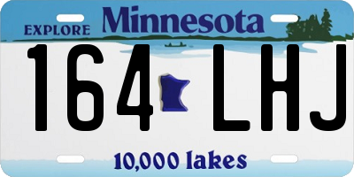 MN license plate 164LHJ