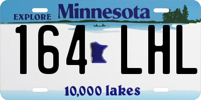 MN license plate 164LHL