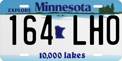 MN license plate 164LHO
