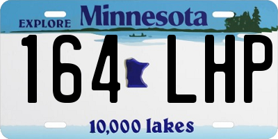 MN license plate 164LHP