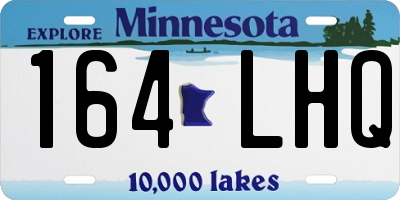 MN license plate 164LHQ