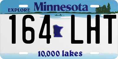 MN license plate 164LHT