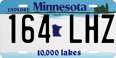 MN license plate 164LHZ