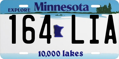 MN license plate 164LIA