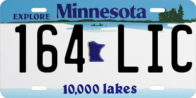 MN license plate 164LIC