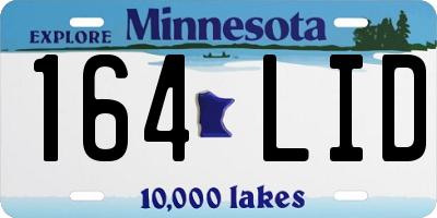 MN license plate 164LID