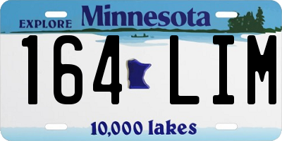 MN license plate 164LIM