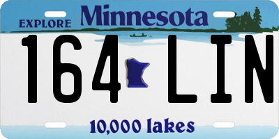 MN license plate 164LIN