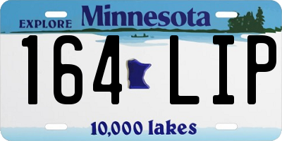 MN license plate 164LIP