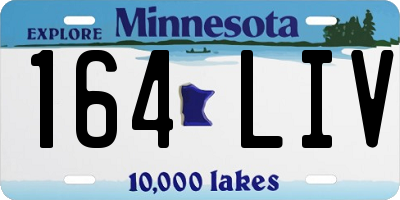 MN license plate 164LIV