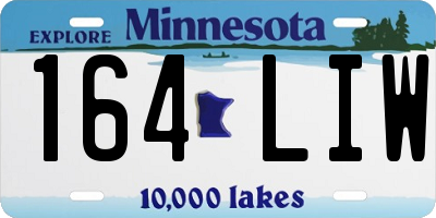 MN license plate 164LIW
