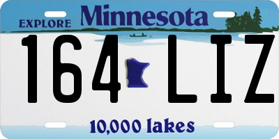 MN license plate 164LIZ