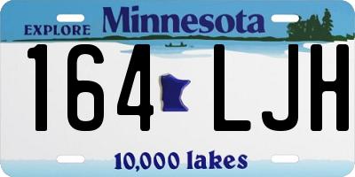 MN license plate 164LJH
