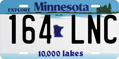 MN license plate 164LNC