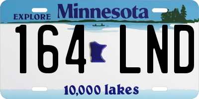 MN license plate 164LND