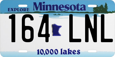 MN license plate 164LNL