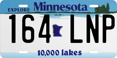 MN license plate 164LNP